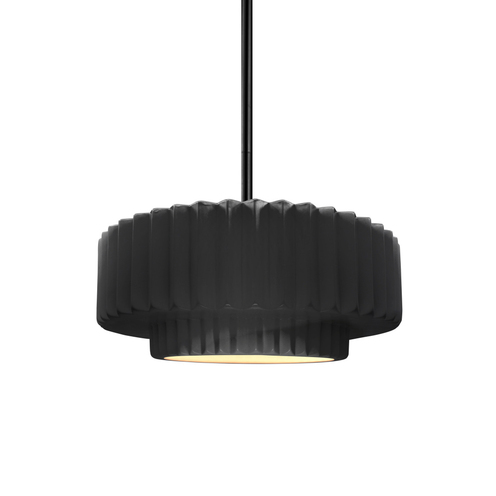 Small Tier Pleated 1-Light Pendant