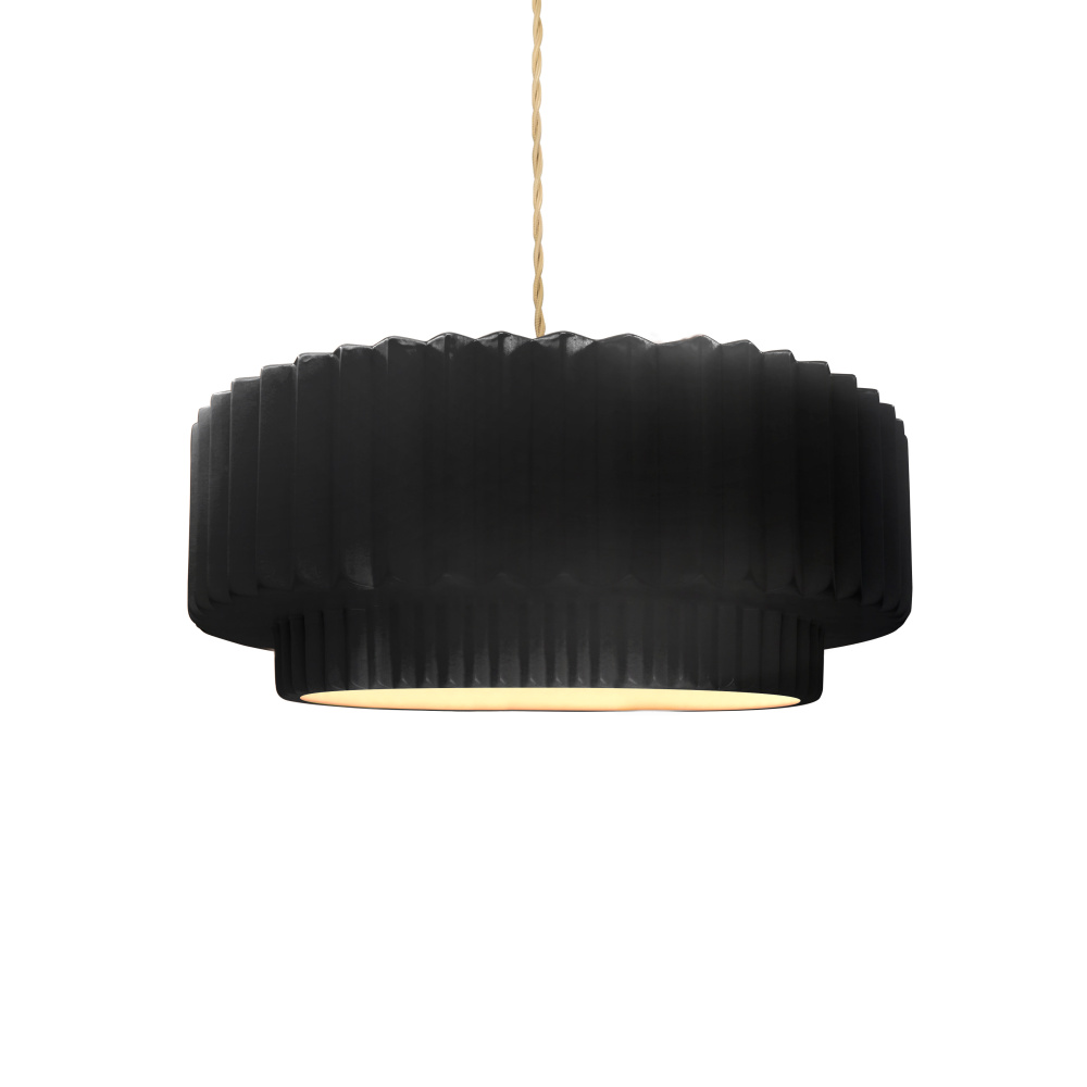 Small Tier Pleated 1-Light Pendant