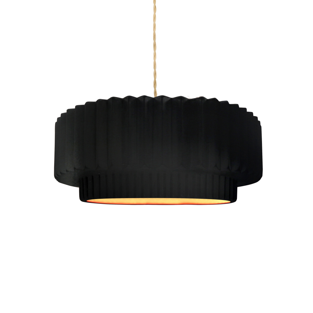 Small Tier Pleated 1-Light Pendant