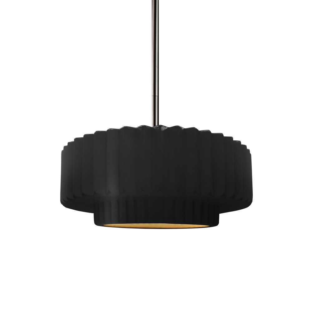 Small Tier Pleated 1-Light Pendant