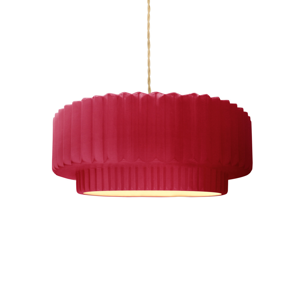 Small Tier Pleated 1-Light Pendant