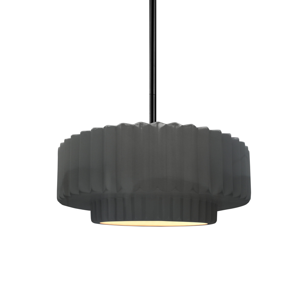 Small Tier Pleated 1-Light Pendant