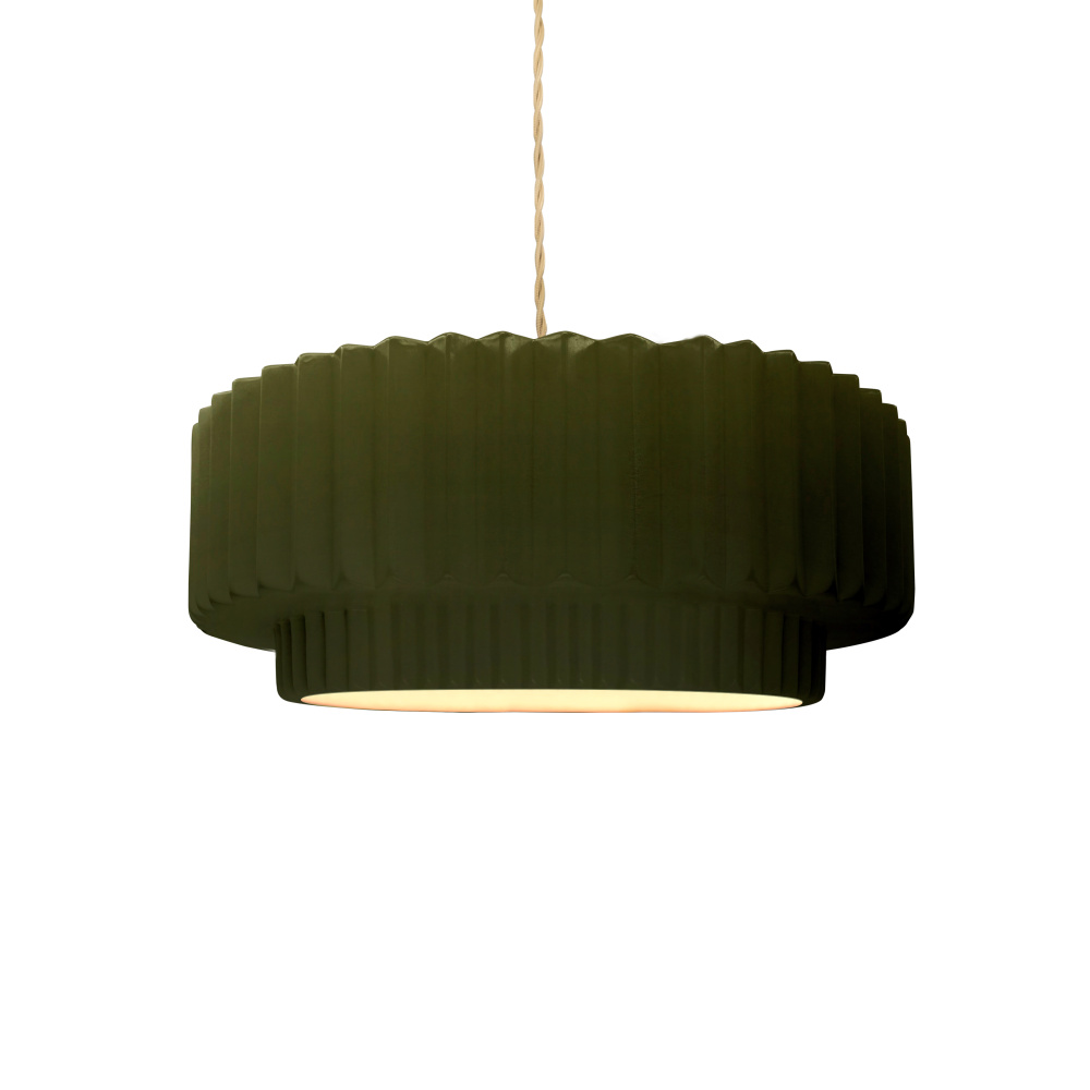 Small Tier Pleated 1-Light Pendant
