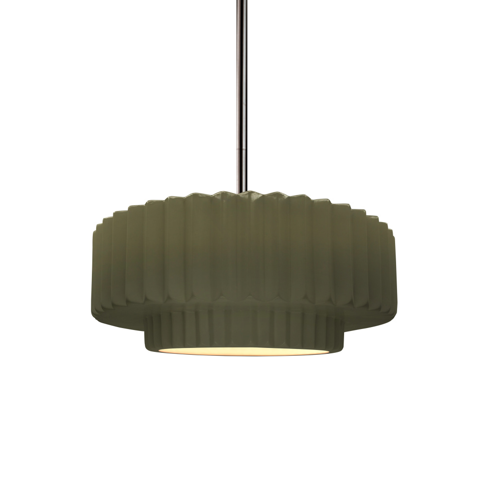 Small Tier Pleated 1-Light Pendant