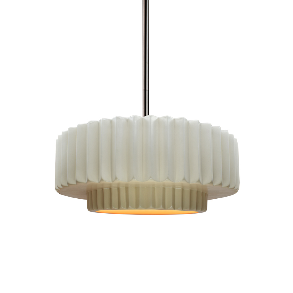 Small Tier Pleated 1-Light Pendant