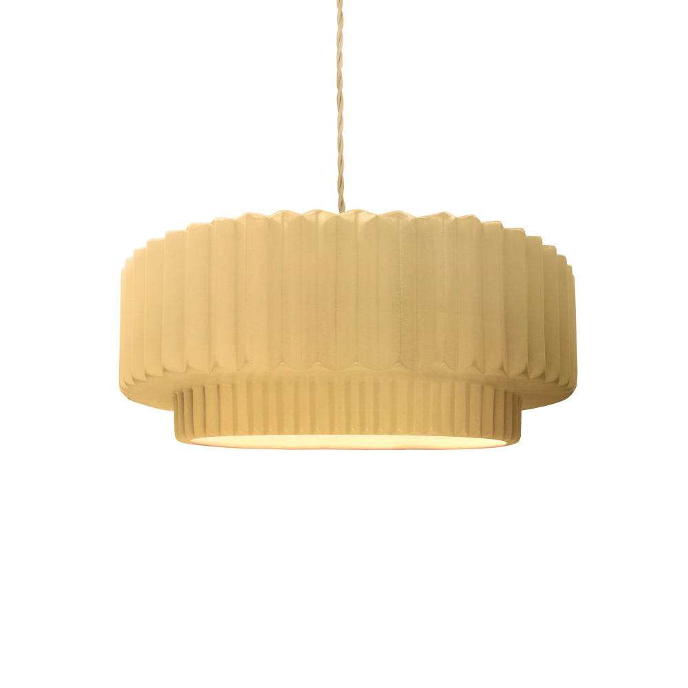 Small Tier Pleated 1-Light Pendant