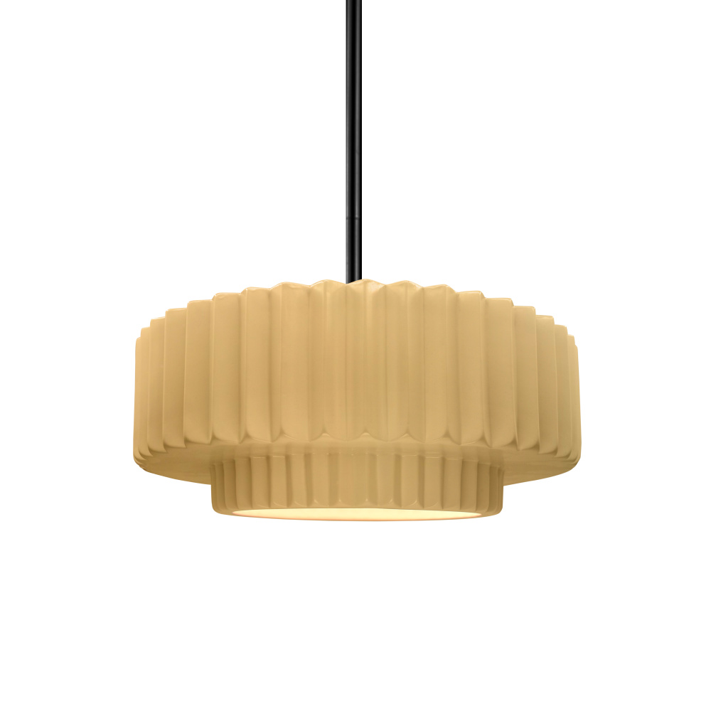 Small Tier Pleated 1-Light Pendant