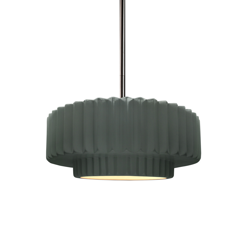 Small Tier Pleated LED 1-Light Pendant