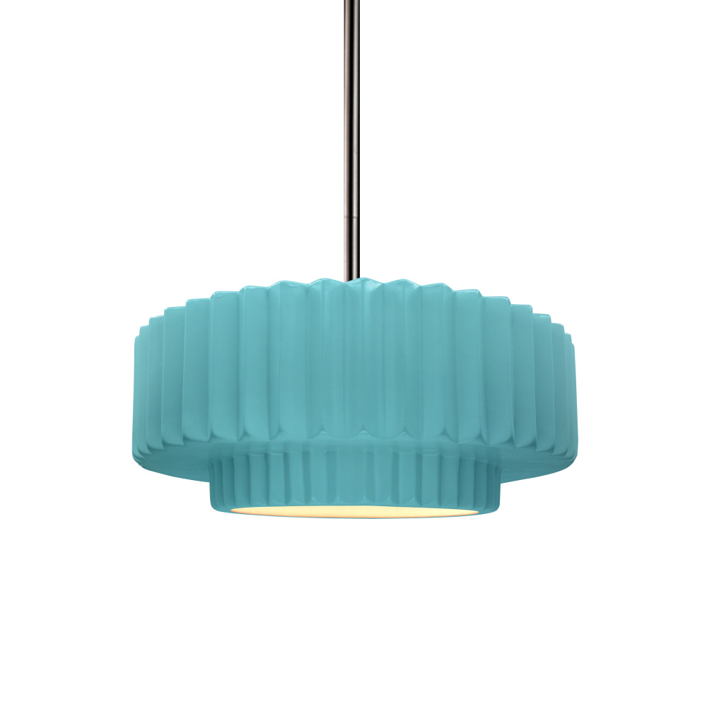 Small Tier Pleated 1-Light Pendant