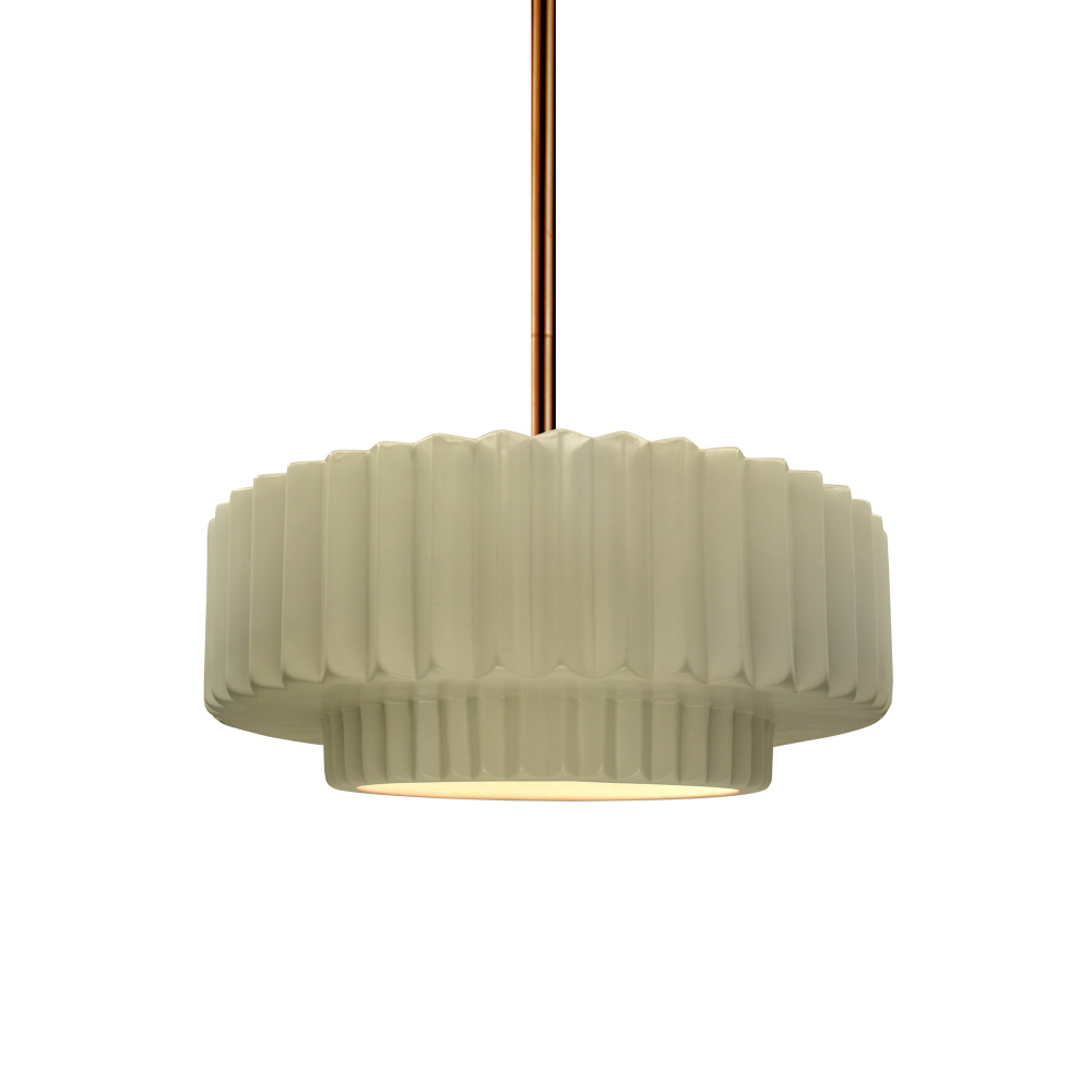 Small Tier Pleated LED 1-Light Pendant