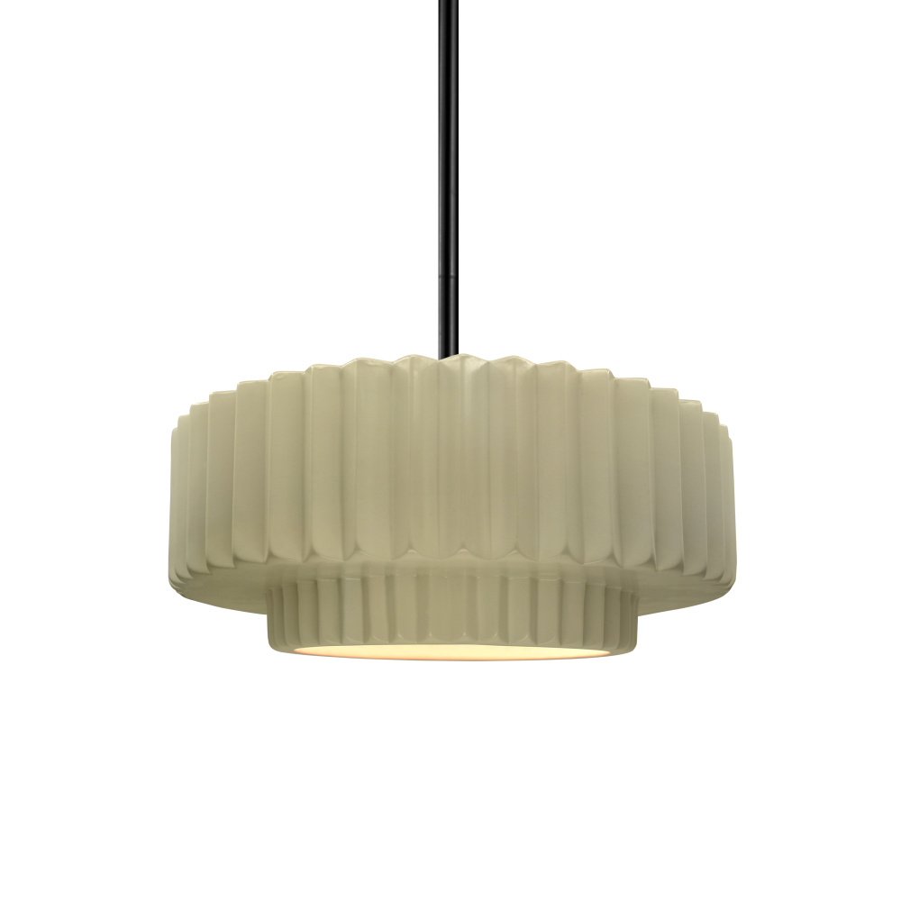 Small Tier Pleated 1-Light Pendant