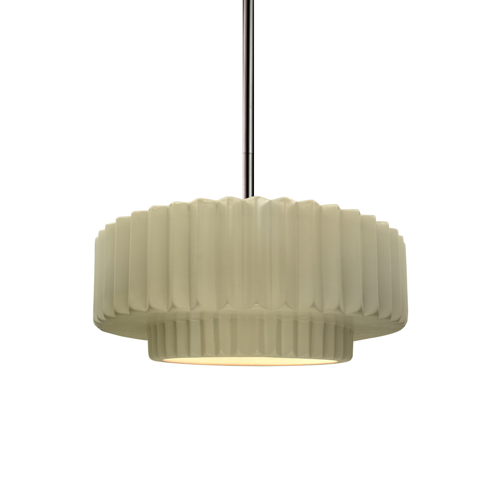 Small Tier Pleated LED 1-Light Pendant