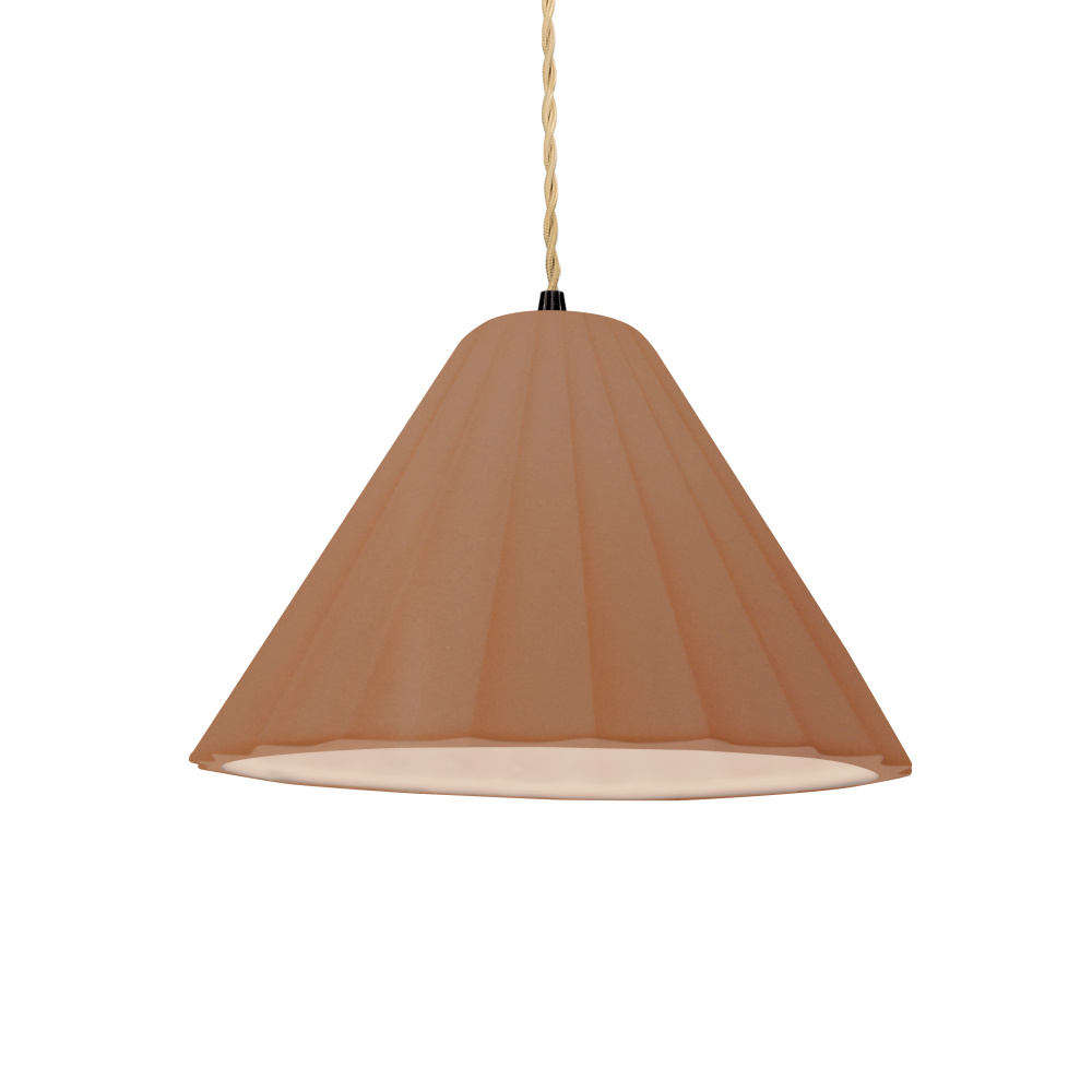 Short Fluted LED 1-Light Pendant