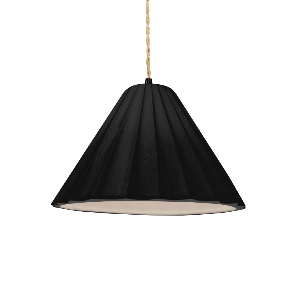 Short Fluted LED 1-Light Pendant