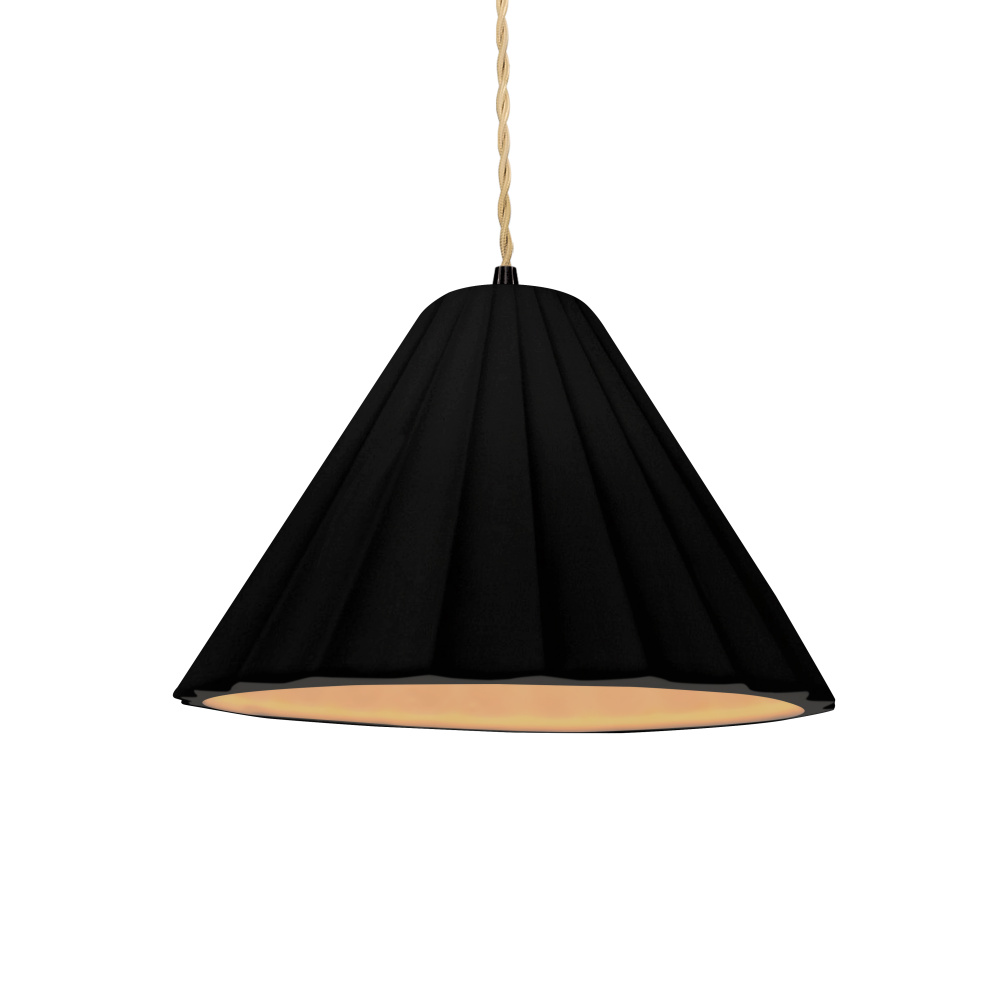 Short Fluted LED 1-Light Pendant