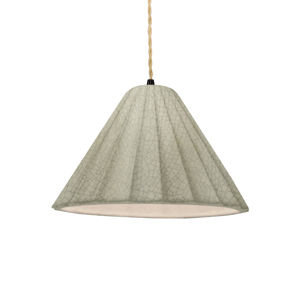 Short Fluted LED 1-Light Pendant