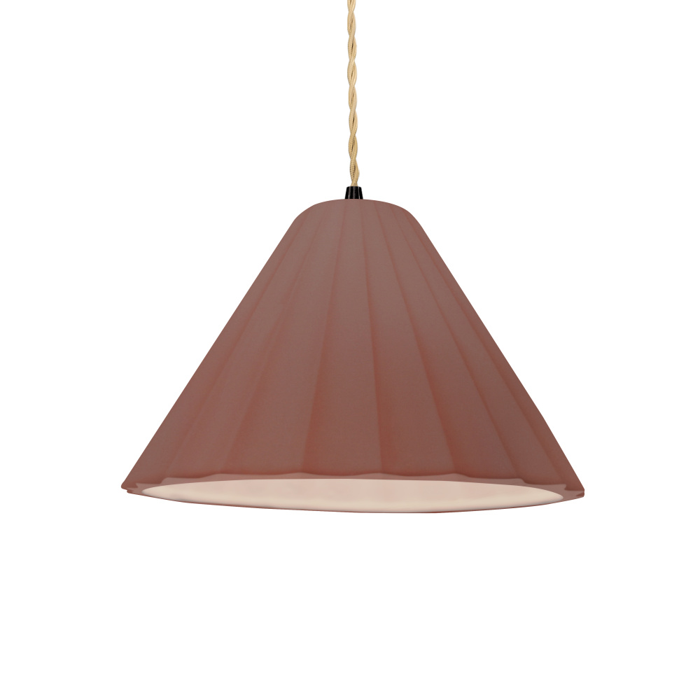 Short Fluted LED 1-Light Pendant