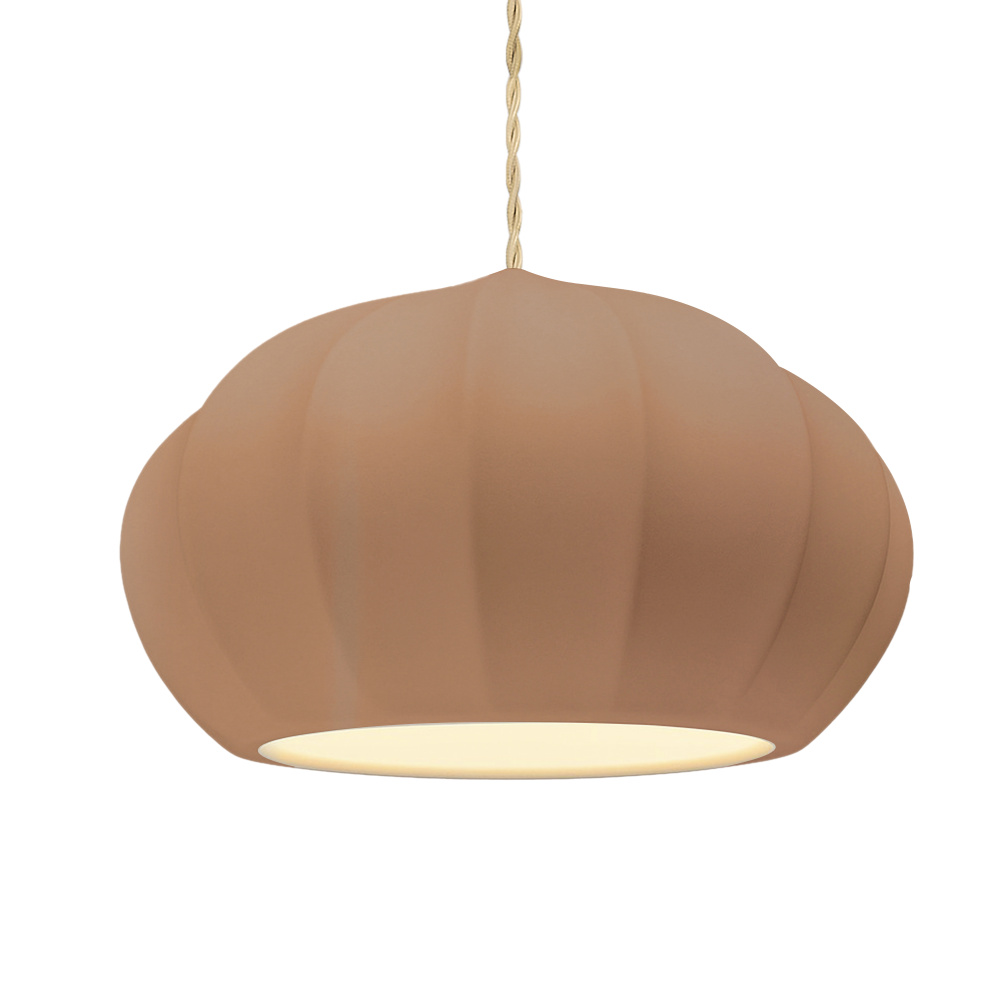 Oval Fluted LED 1-Light Pendant
