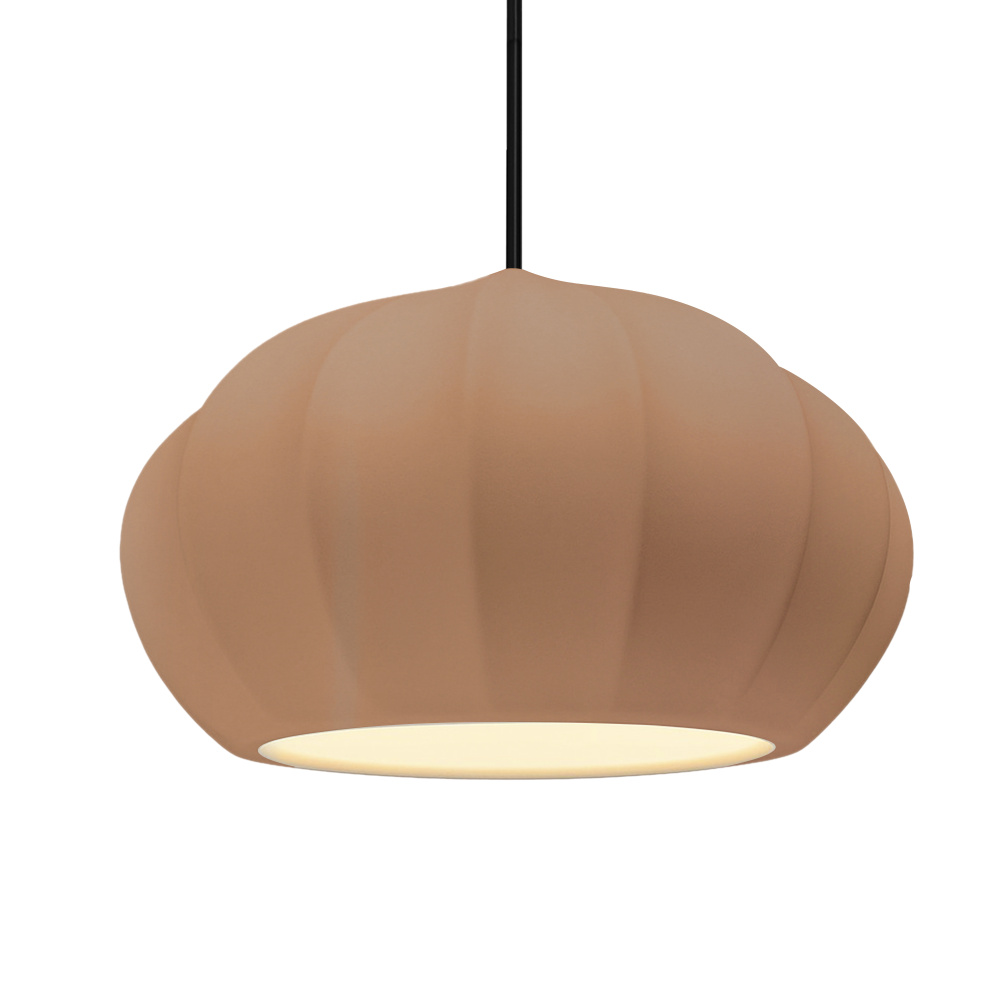 Oval Fluted LED 1-Light Pendant