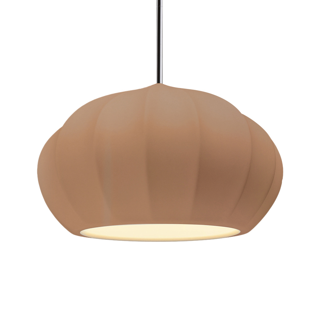 Oval Fluted LED 1-Light Pendant