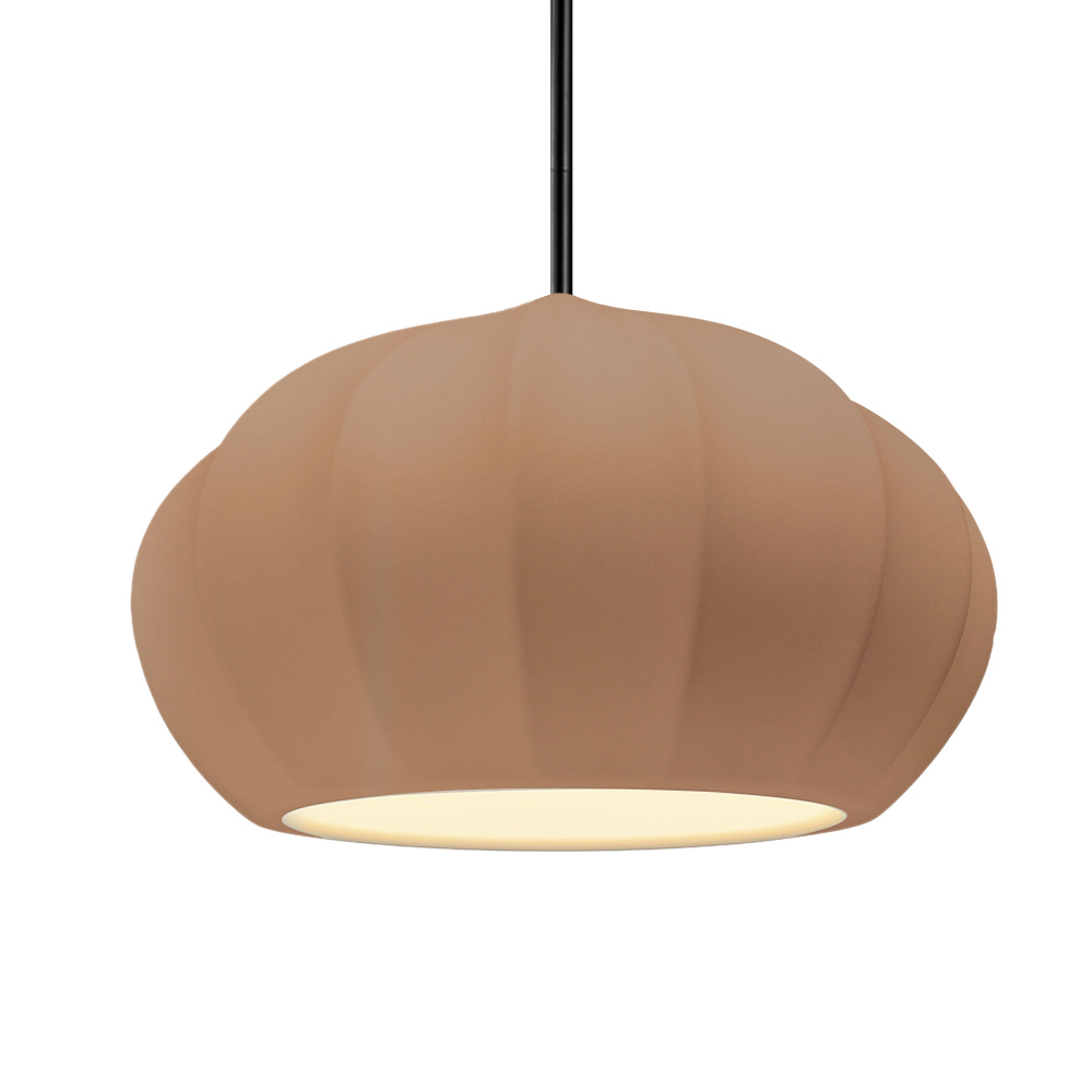 Oval Fluted LED 1-Light Pendant