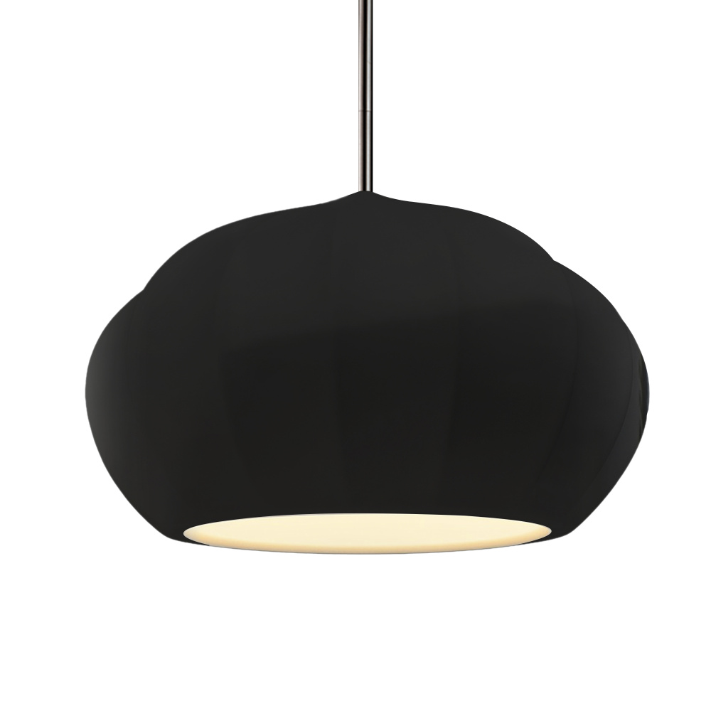 Oval Fluted LED 1-Light Pendant