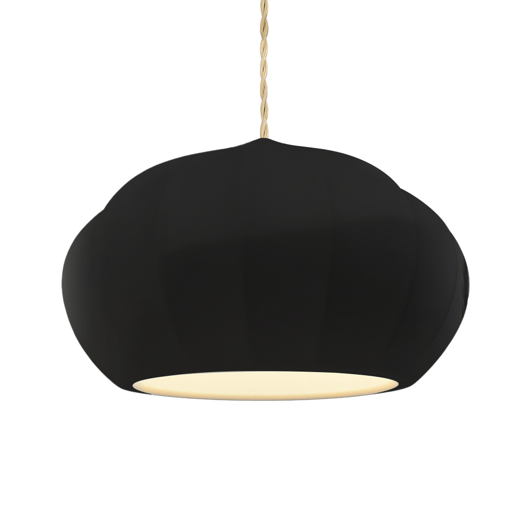 Oval Fluted LED 1-Light Pendant