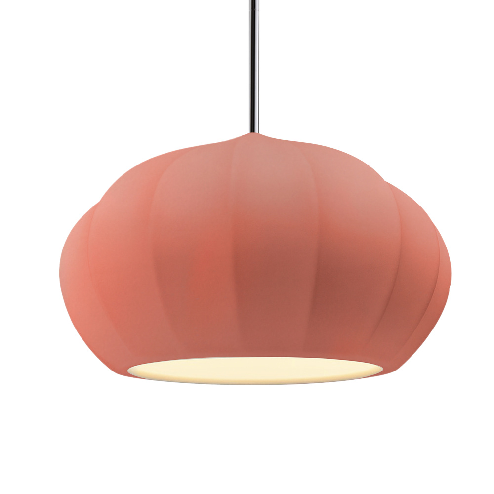 Oval Fluted LED 1-Light Pendant
