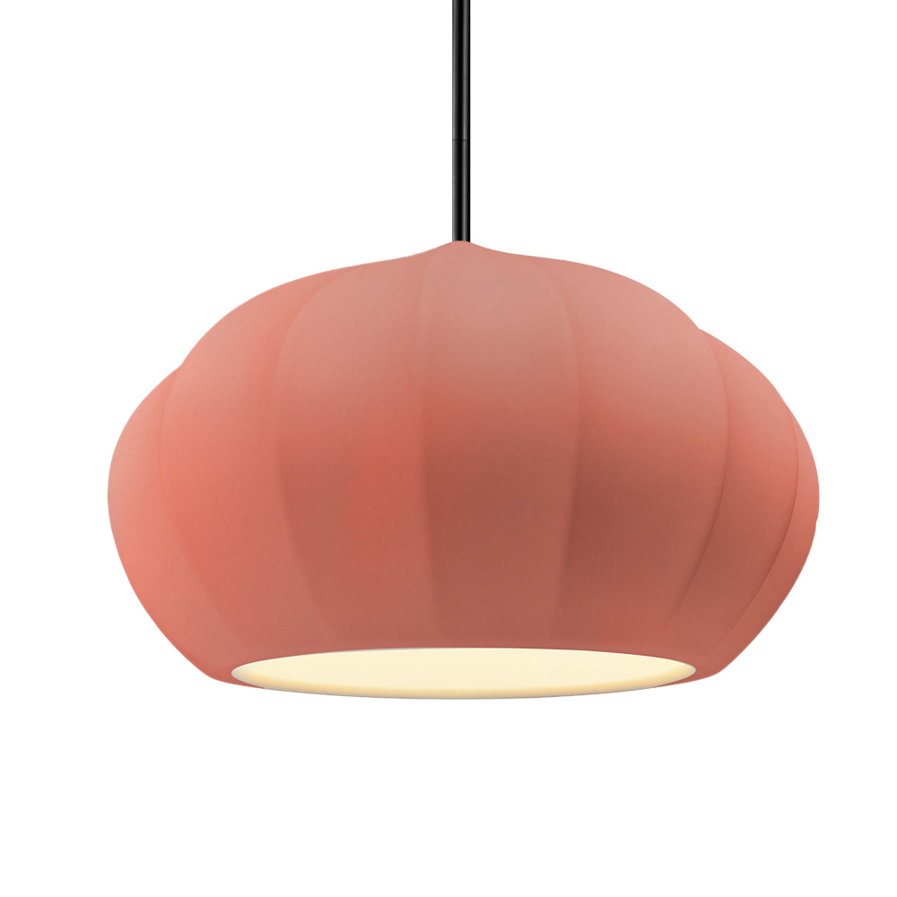 Oval Fluted LED 1-Light Pendant