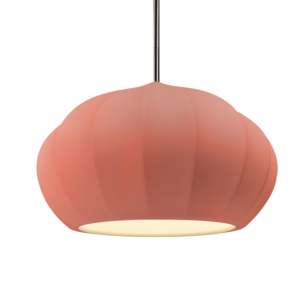 Oval Fluted LED 1-Light Pendant