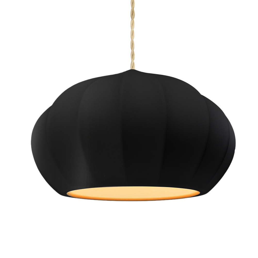 Oval Fluted 1-Light Pendant