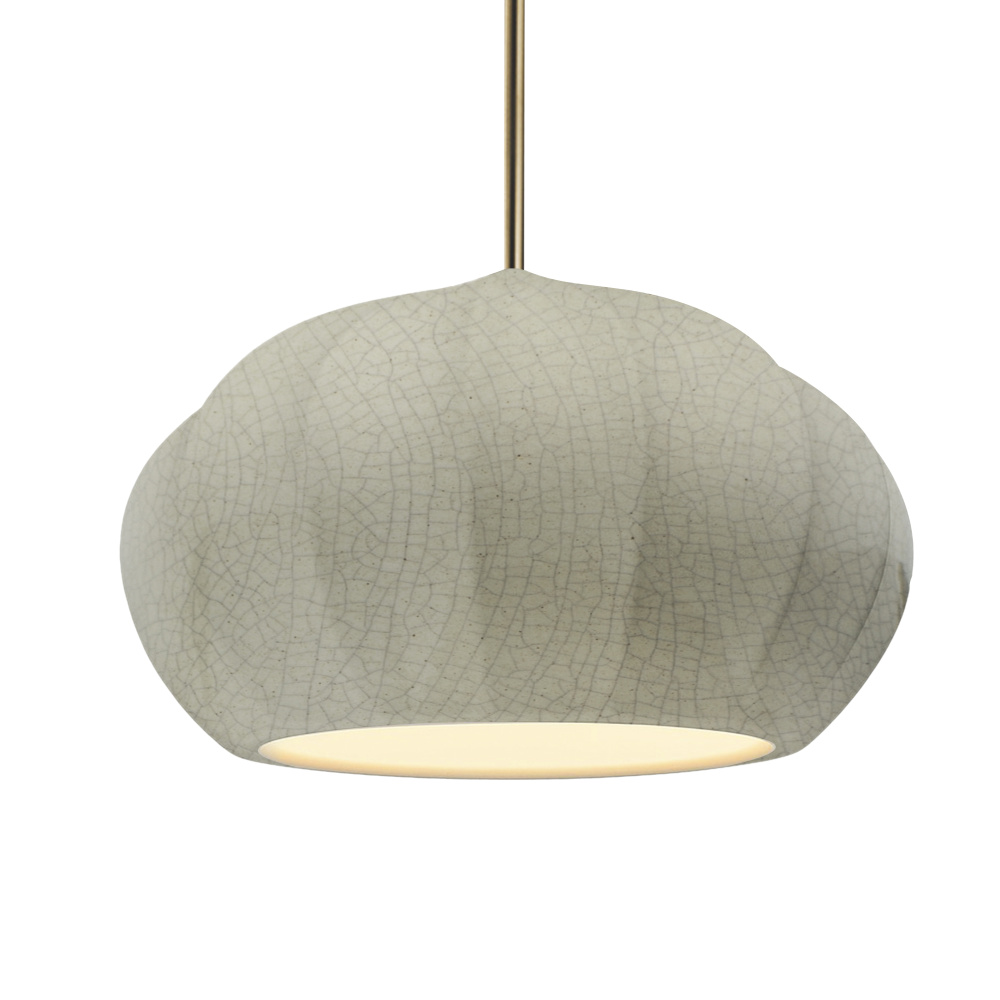 Oval Fluted LED 1-Light Pendant