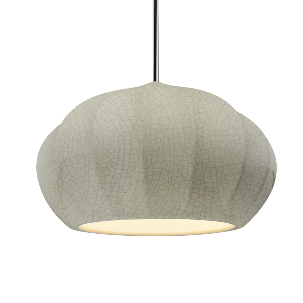 Oval Fluted LED 1-Light Pendant