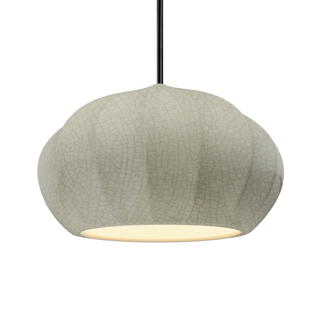 Oval Fluted LED 1-Light Pendant