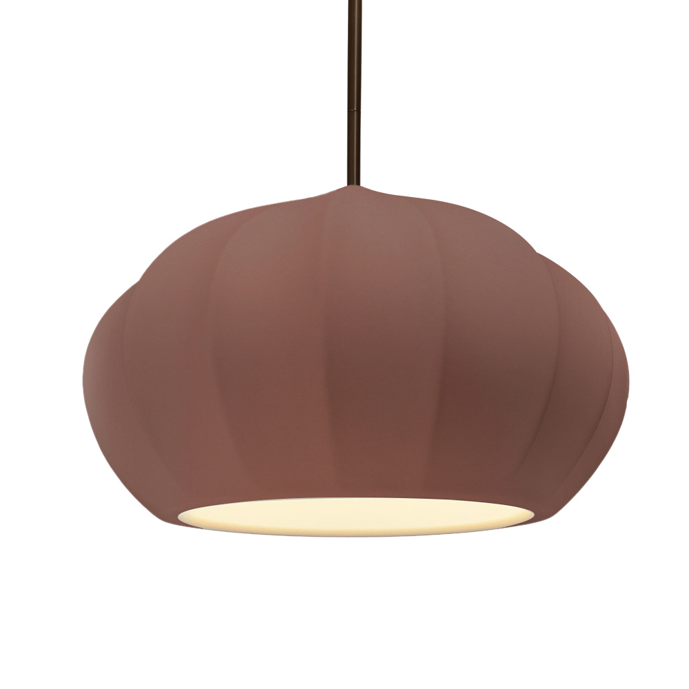 Oval Fluted LED 1-Light Pendant