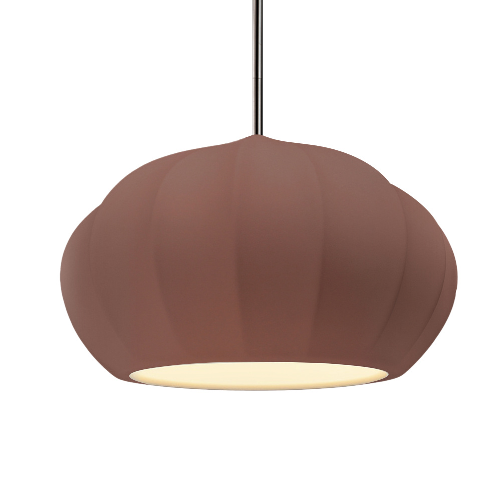 Oval Fluted LED 1-Light Pendant