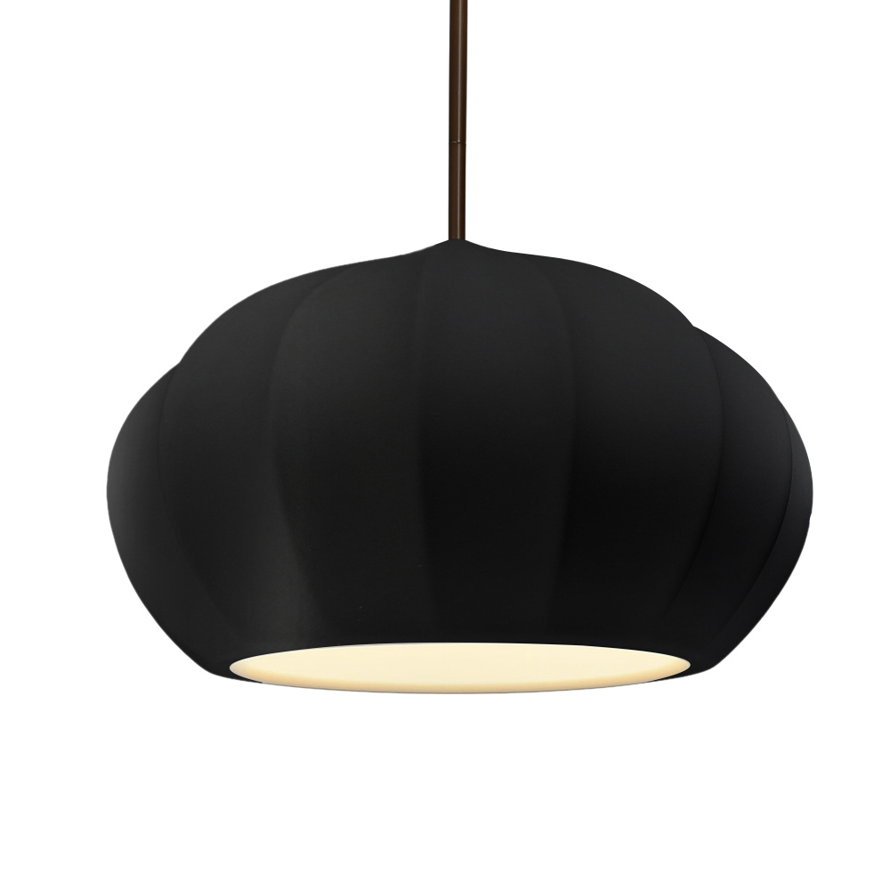 Oval Fluted LED 1-Light Pendant