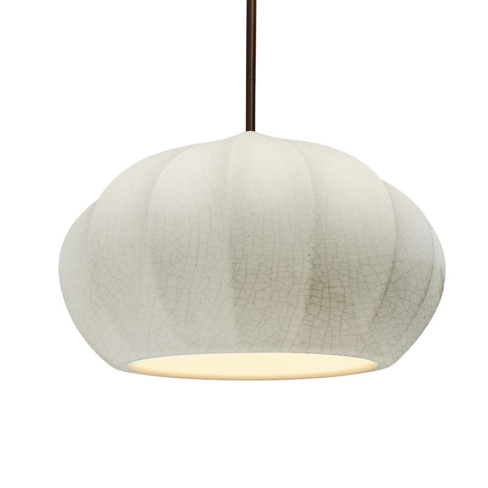 Oval Fluted LED 1-Light Pendant