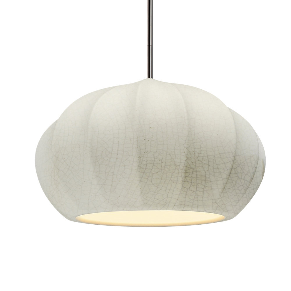 Oval Fluted LED 1-Light Pendant