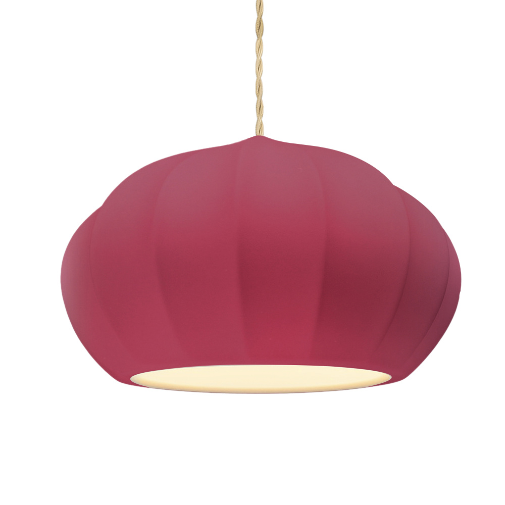 Oval Fluted LED 1-Light Pendant