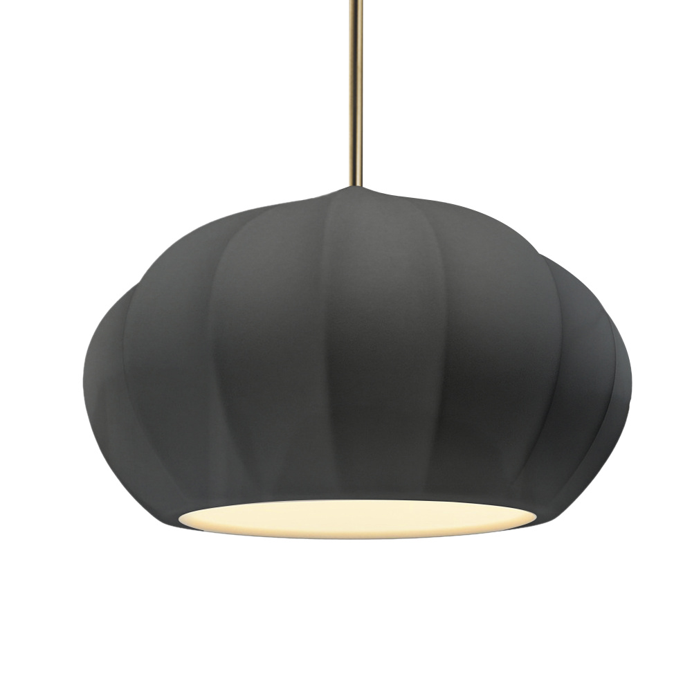 Oval Fluted LED 1-Light Pendant