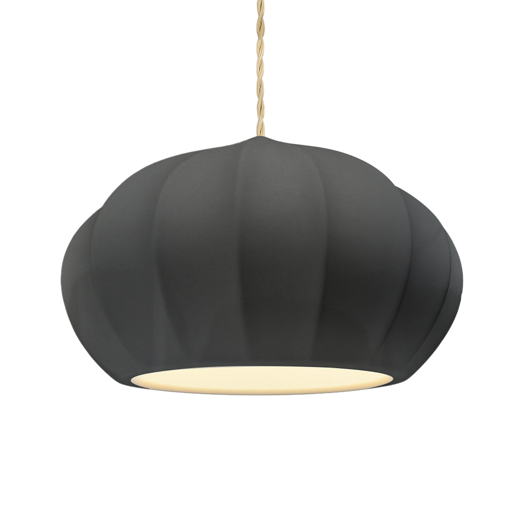 Oval Fluted LED 1-Light Pendant