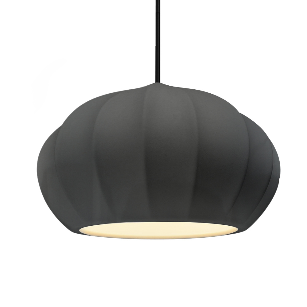 Oval Fluted LED 1-Light Pendant