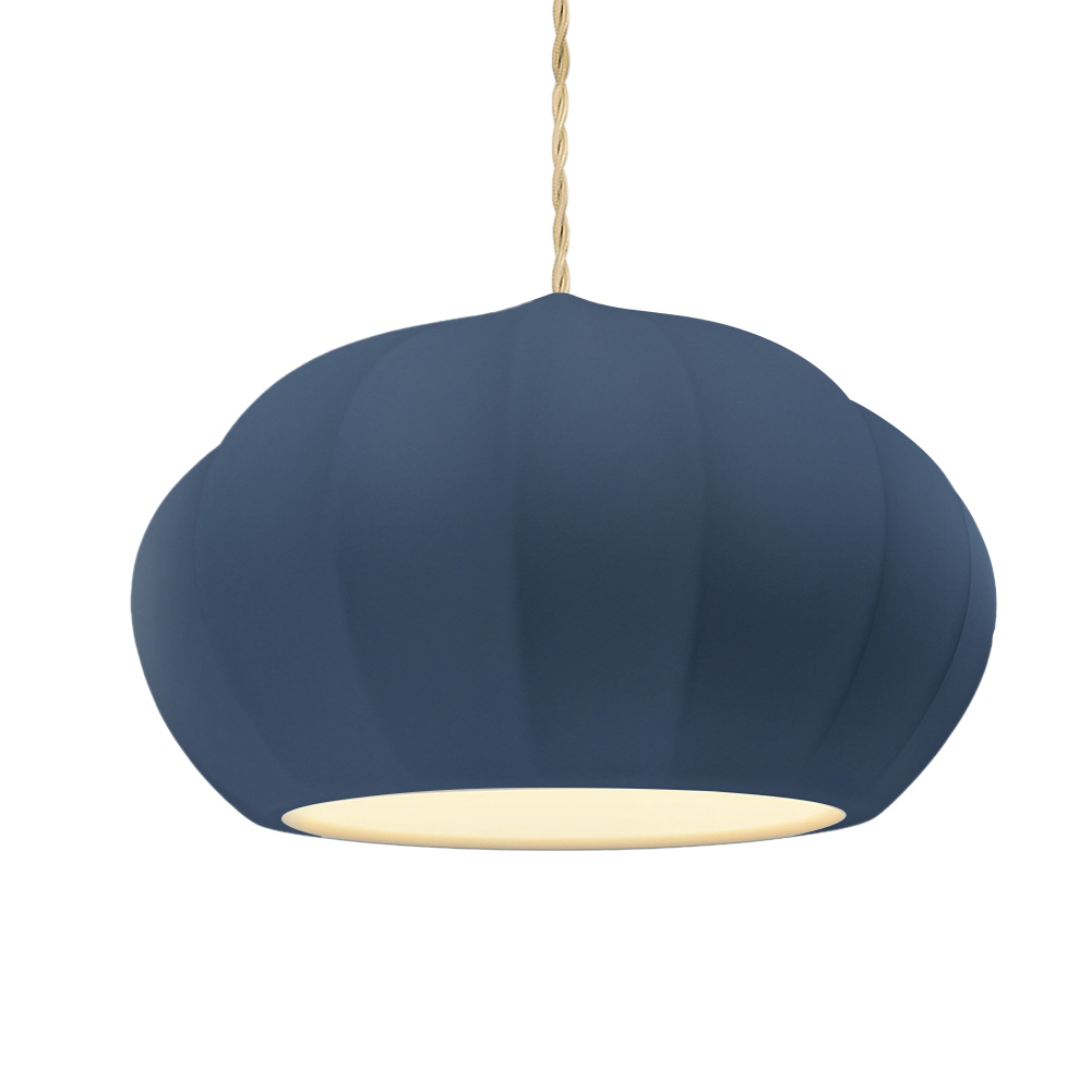 Oval Fluted LED 1-Light Pendant