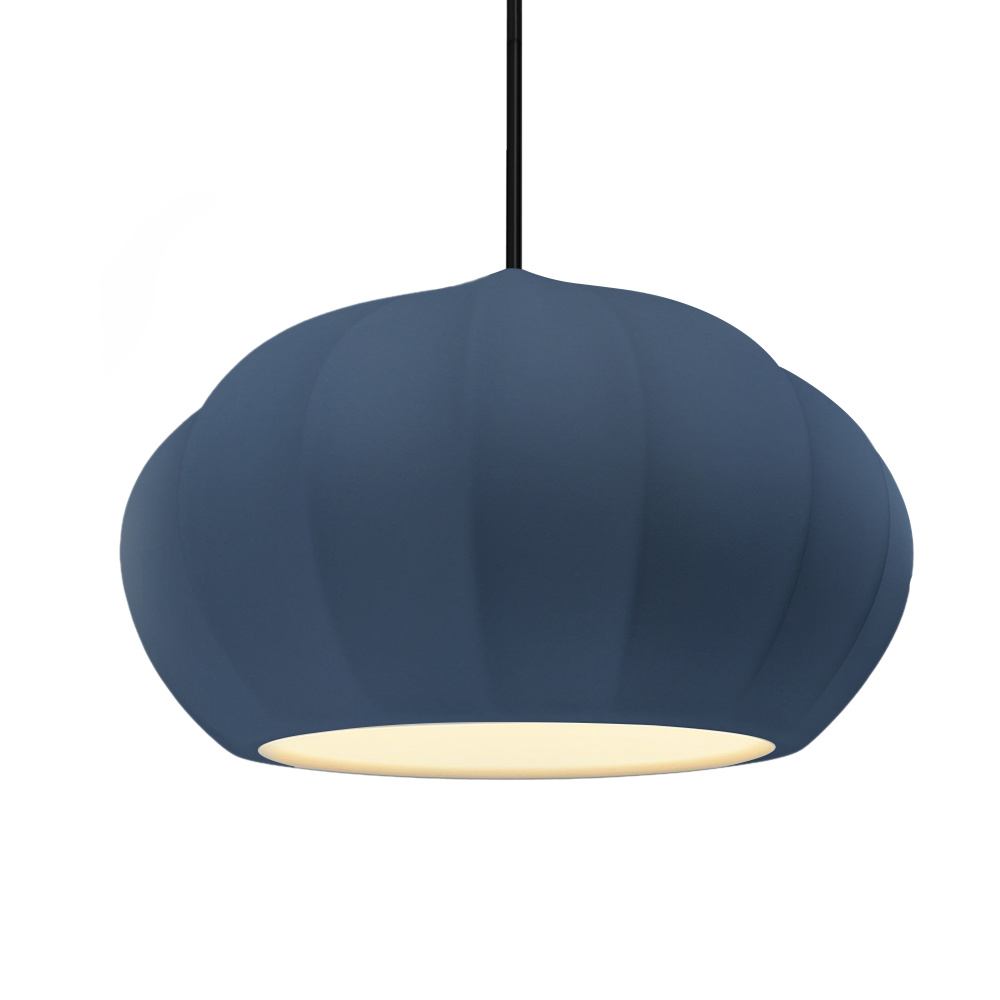 Oval Fluted LED 1-Light Pendant