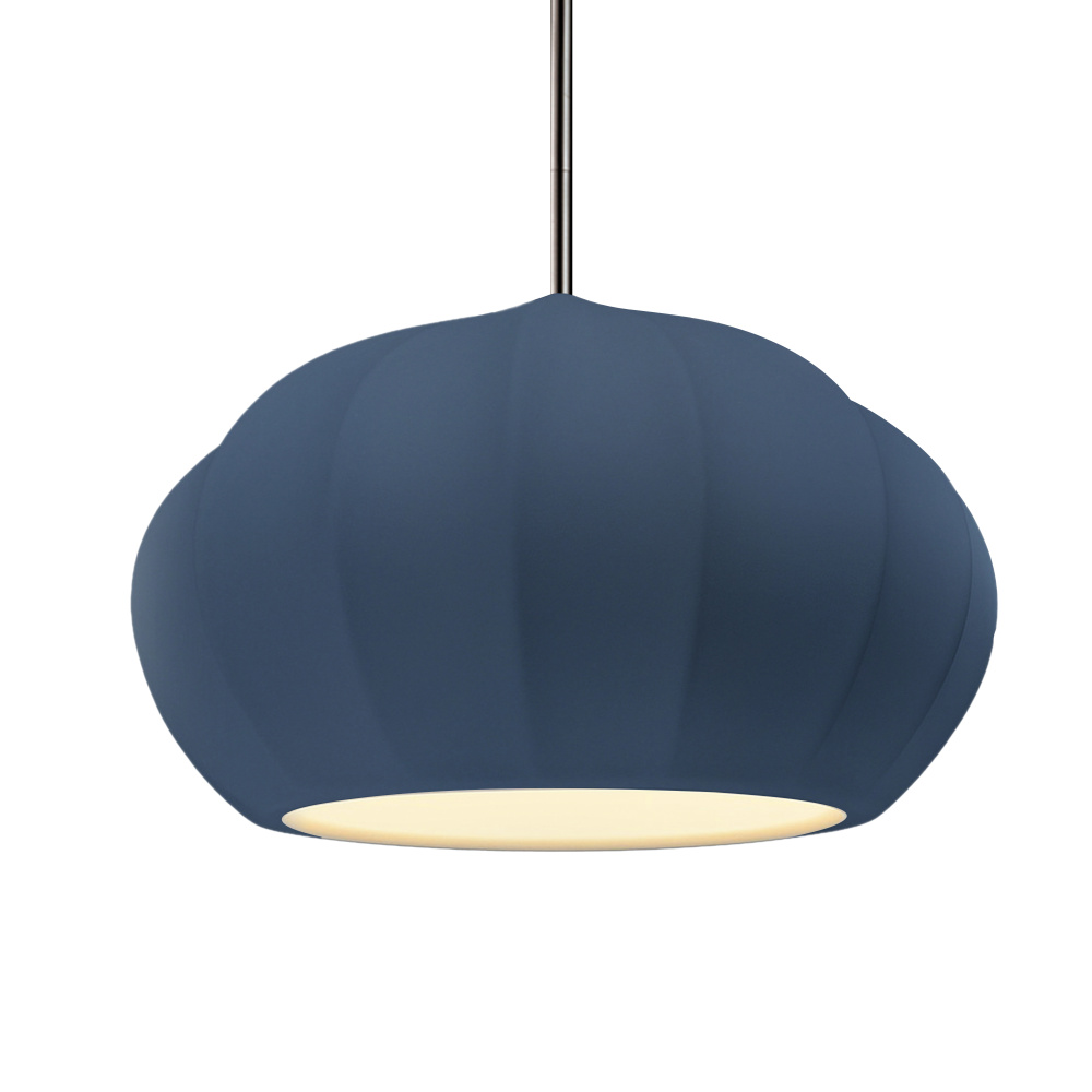 Oval Fluted LED 1-Light Pendant
