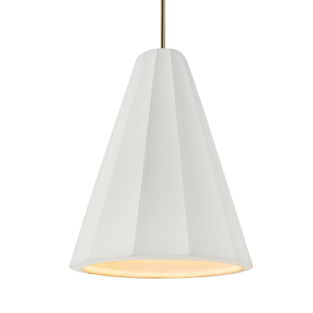 Tall Fluted LED 1-Light Pendant