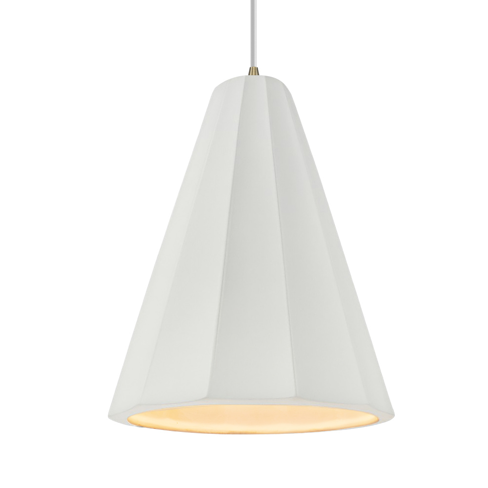 Tall Fluted LED 1-Light Pendant