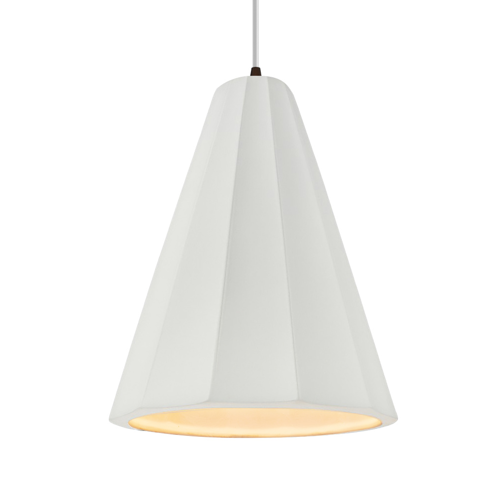 Tall Fluted LED 1-Light Pendant