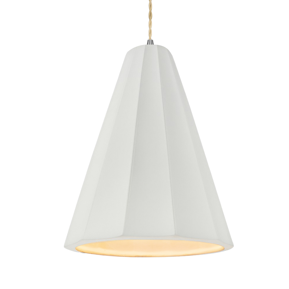 Tall Fluted LED 1-Light Pendant